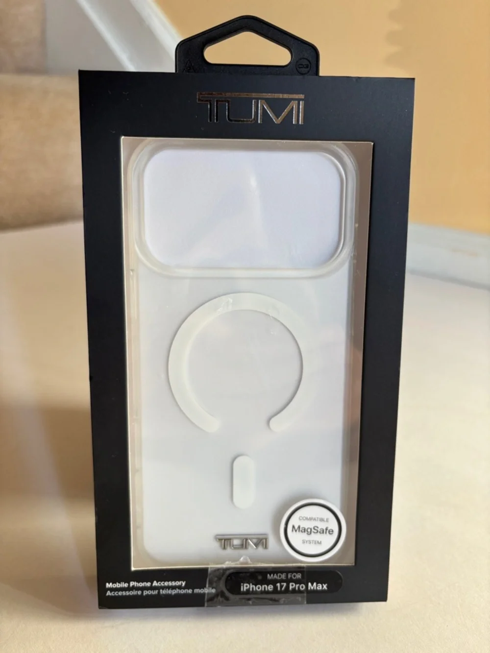 TUMI Transparent Shockproof MagSafe Compatible Phone Case for iPhone 17 Pro Max